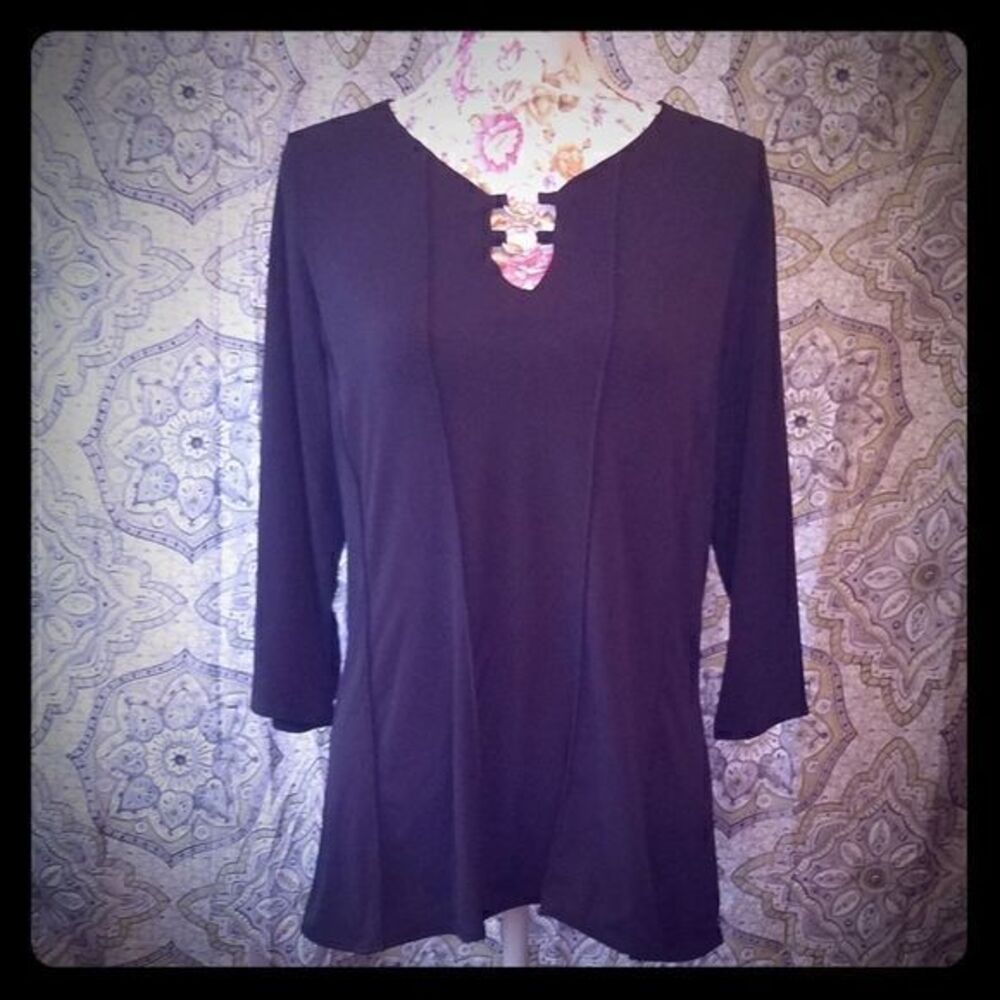 3 for $18 NY Collection Black Top Size L‎